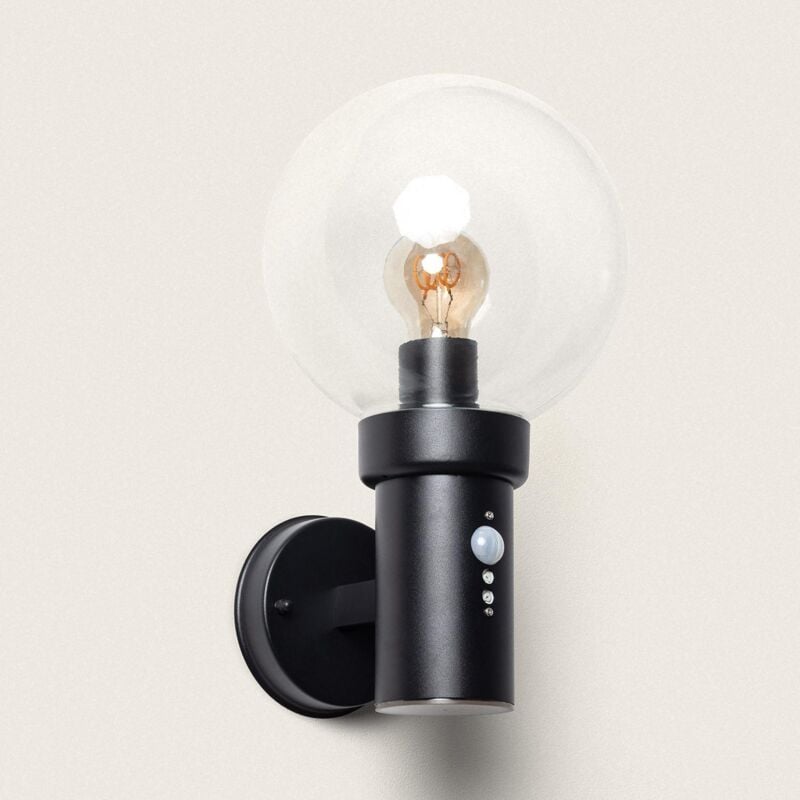 Efectoled - Applique Murale Extérieure Acier Inoxydable avec Détecteur pir Optic Noir