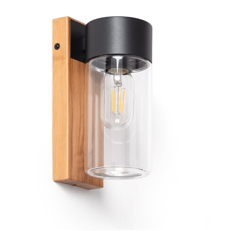 Applique Murale Extérieure Acier Inoxydable et Verre Isoba Noir