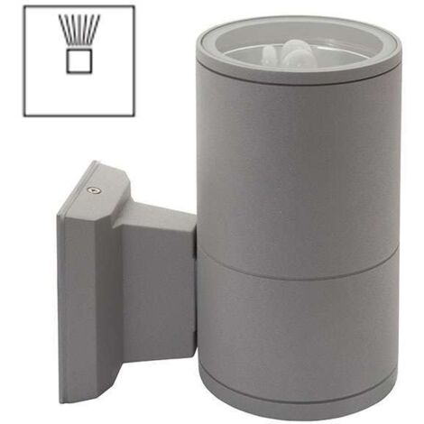 Applique murale exterieure alu/verre trempé grise faisceau indirect lampe E27 230V (non incl) IP54 BART EL 160 KANLUX 07081