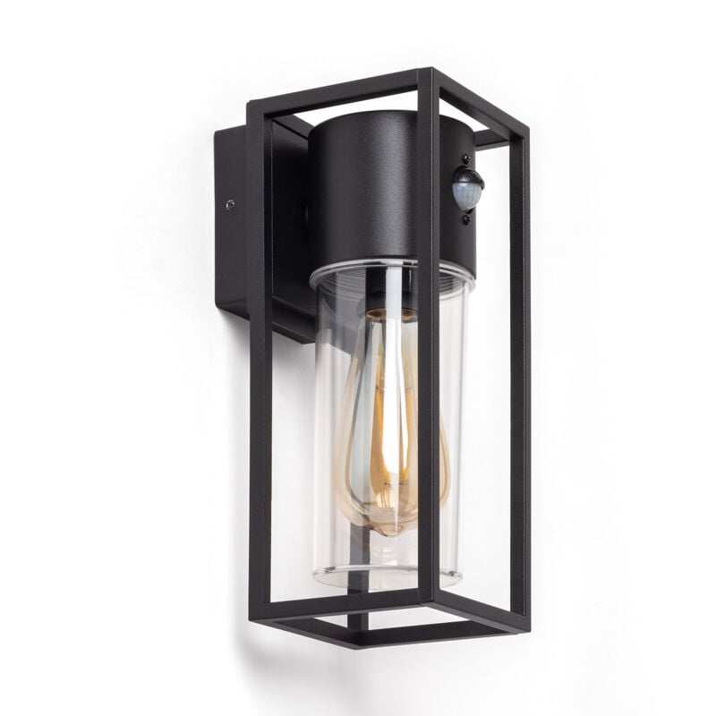 Ledkia - Applique Murale Extérieure Aluminium avec Détecteur de Mouvement Siawja Noir