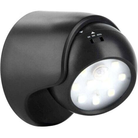 Applique murale extérieure avec détecteur de mouvement Éclairage extérieur à LED de 1000 lumens Éclairage sans fil alimenté par batterie Rotation et inclinaison à 360 degrés