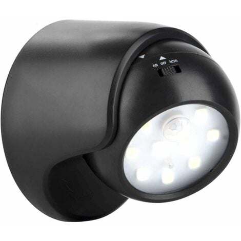 Lampe Detecteur De Mouvement Exterieur, Eclairage LED a Pile, Projecteur