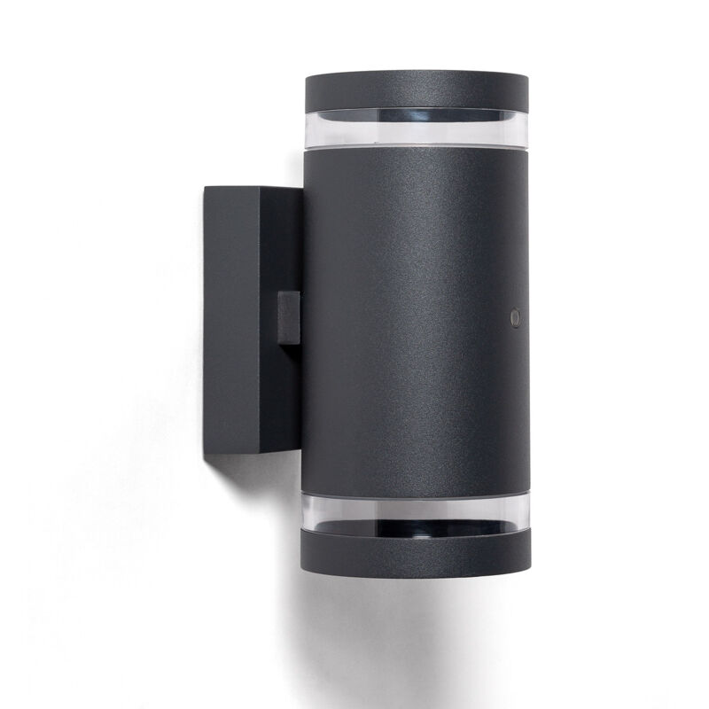 Ledkia - Applique Murale Extérieure Double Face Dez avec Capteur Crépusculaire Anthracite