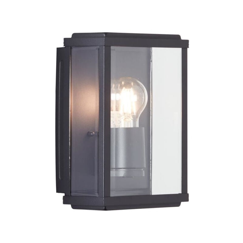 Applique murale extérieure GAIA - BRILLIANT - Noir - Métal/Verre - E27 1x60W