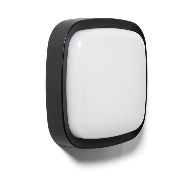 Ledkia - Applique Murale Extérieure led 12W Éclairage Carré Noire Beilen Noir
