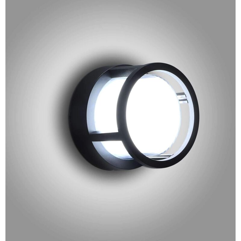 Applique Murale Extérieure led 12W étanche IP65 Lampe Murale Extérieure En Aluminium Rond Pour Cour Jardin Terrasse Proche Mur Pathway Patio Villa
