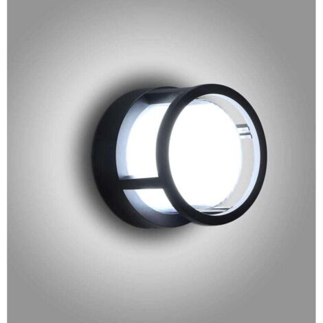 Applique Murale Extérieure LED 12W étanche IP65 Lampe Murale Extérieure En Aluminium Rond Pour Cour Jardin Terrasse Proche Mur Pathway Patio Villa Couloir (Blanc Froid)-Fei Yu