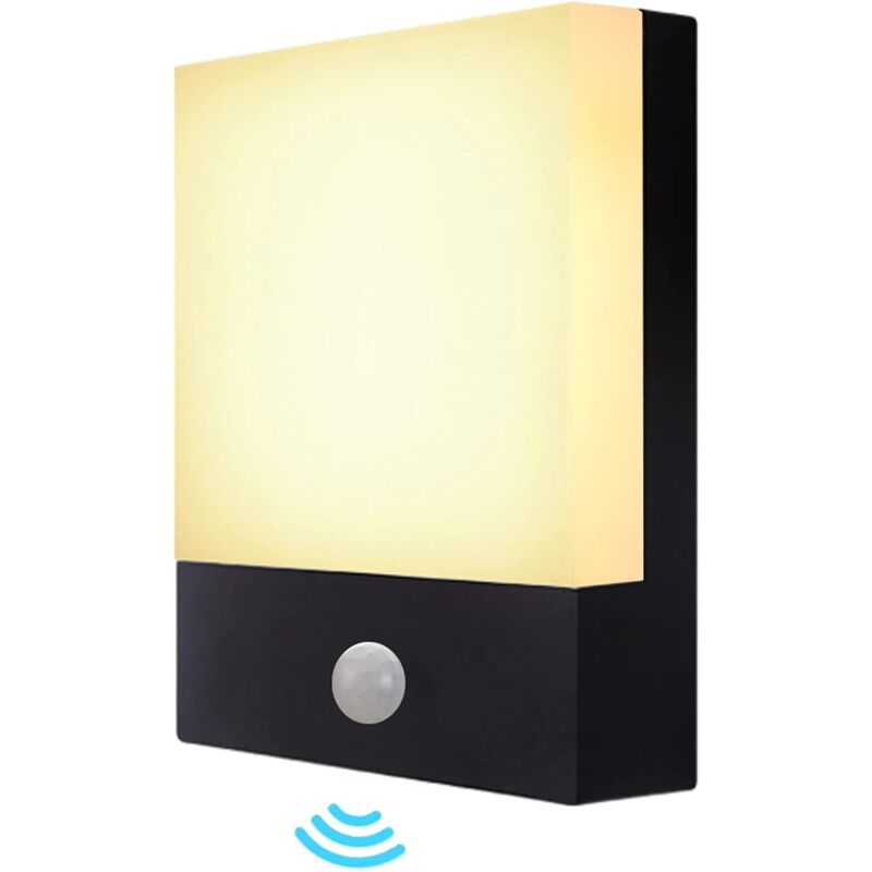 Applique Murale Extérieure led 18W avec Détecteur de Mouvement - Blanc Chaud 3000K IP65