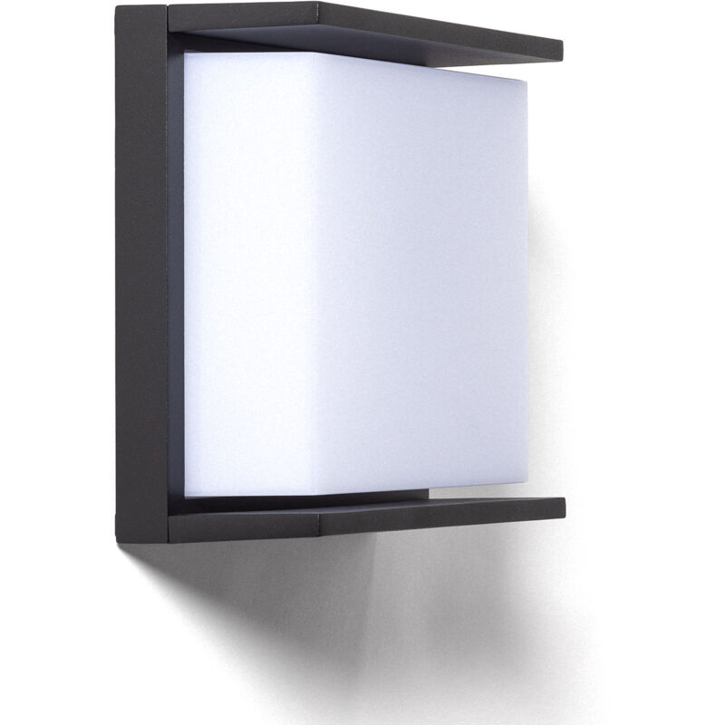 Applique Murale Extérieure LED 18W Éclairage Carré Noire Rimen Noir
