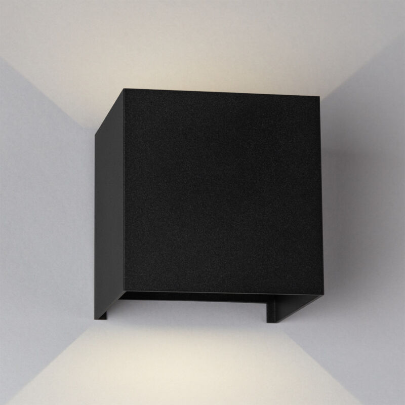 Greenice - Applique Murale Extérieure led 2x5W 100Lm/W IP65 Noir 4000K [HO-APL06-IP65-BW]