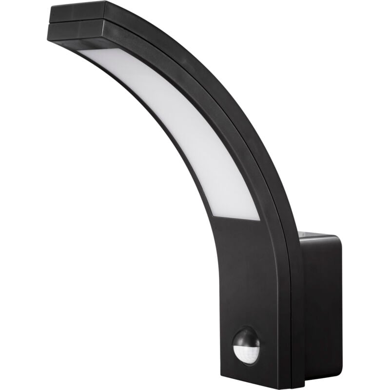 Matel - Applique murale extérieure led à capteur ip54 noir neutre