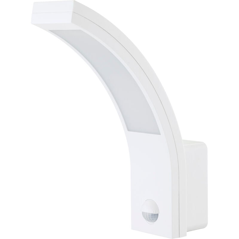 Applique murale extérieure LED à capteur ip54 métal blanc froid