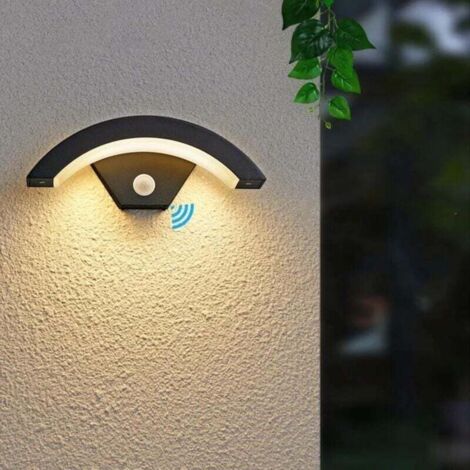 Applique Murale Extérieure LED Détecteur de Mouvement 24W IP54 Étanche Lumière Chaude 3000K pour Entrée Terrasse Garage