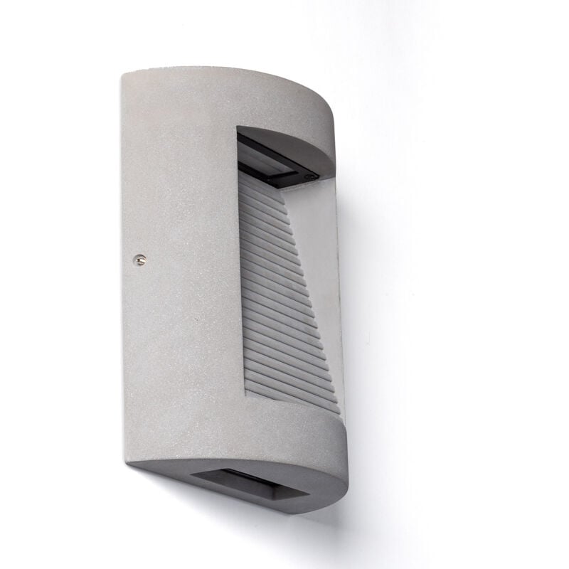Applique Murale Extérieure led Dimmable 16W Ciment Zalix Gris Pierre