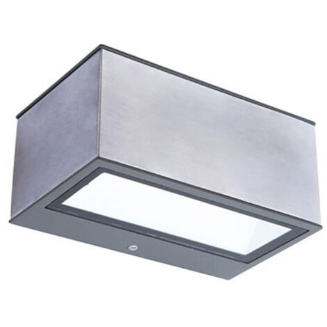 Applique murale extérieure LED Gemini Acier Argenté
