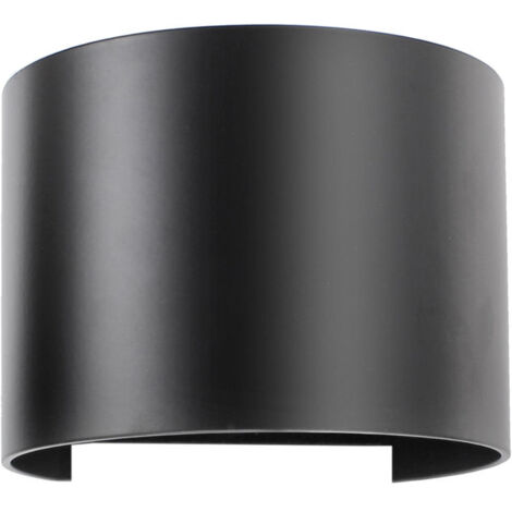 Applique Murale Extérieure LED Lampe Murale Étanche Luminaire Murale Réglable Noir 12W Lumière Blanc Froid - 1Pcs