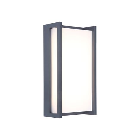 Applique Murale Extérieure Lutec Qubo Anthracite 8W
