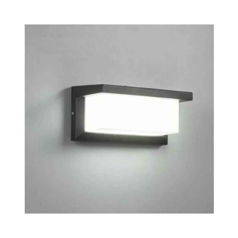 Applique Murale Extérieure Moderne Led 12W Étanche Ip65 Anthracite En Aluminium Éclairage Décoration Lumière Pour Cour Jardin Patio Près Du Chemin Du