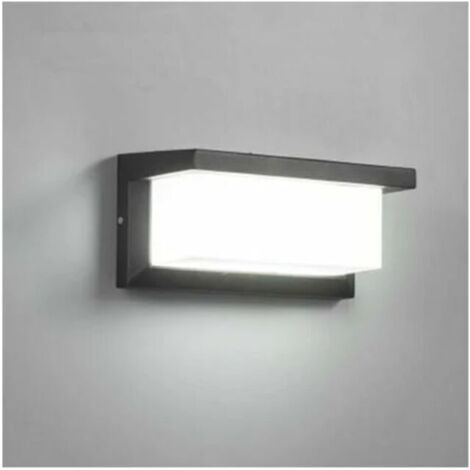 Applique Murale Extérieure Moderne Led 12W Étanche Ip65 Anthracite En Aluminium Éclairage Décoration Lumière Pour Cour Jardin Patio Près Du Chemin Du Mur
