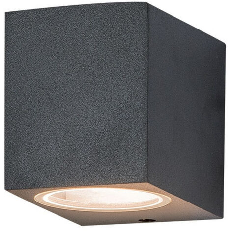 Applique Murale Extérieure Pour Ampoule LED GU10 IP54 Graphite ZAMBELIS