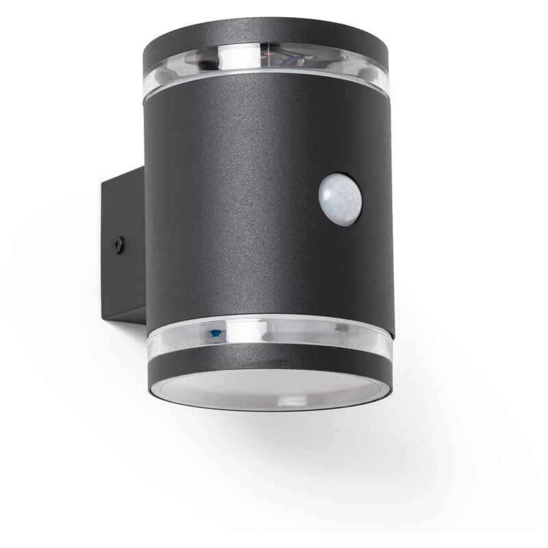 Applique Murale Extérieure Solaire LED Aluminium avec Détecteur de Mouvement Gael Noir