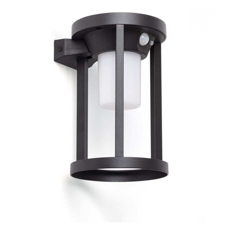 Applique Murale Extérieure Solaire led 2W Aluminium avec Détecteur de Mouvement Eneko Noir