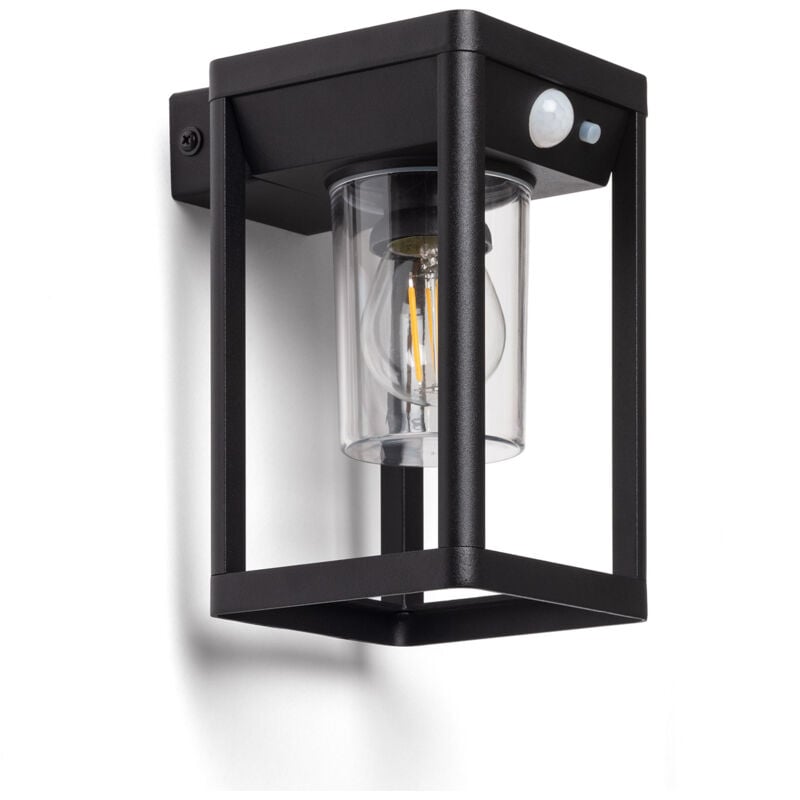 Applique Murale Extérieure Solaire led 2W Aluminium Devah avec Détecteur de Mouvement Noir