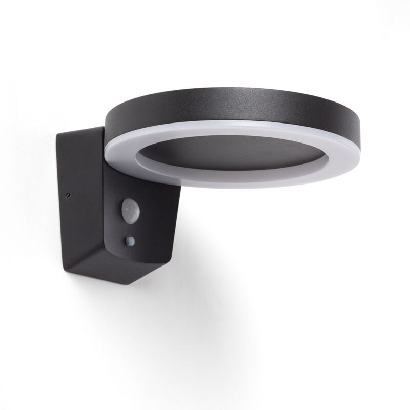 Applique Murale Extérieure Solaire led 5W Aluminium avec Détecteur de Mouvement Aris Noir