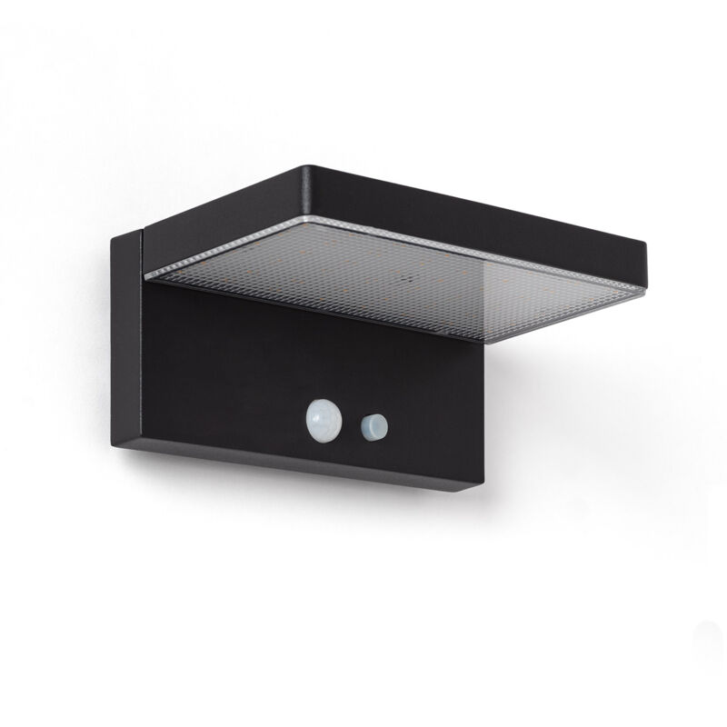 Ledkia - Applique Murale Extérieure Solaire led Aluminium Bran Noir