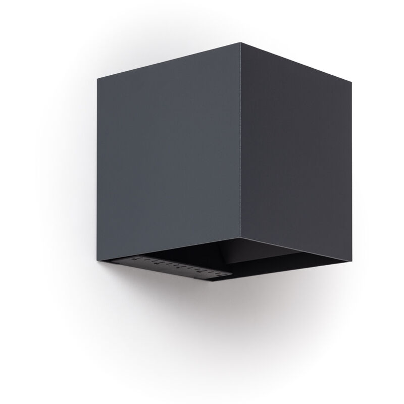 Efectoled - Applique murale extérieure solaire led en aluminium Denny Anthracite
