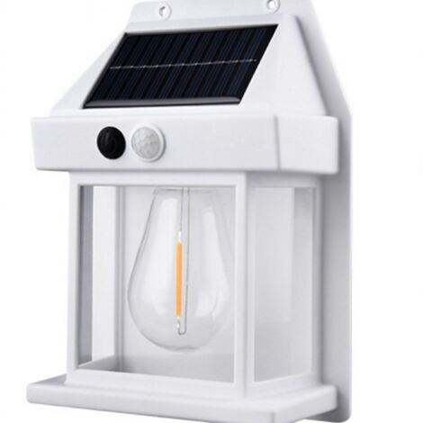 Applique murale extérieure solaire, sans fil, à détecteur de mouvement crépusculaire, LED, lot de 4