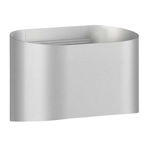 Applique murale extérieure spot mural IP44 argent lampe de jardin LED H 12 cm