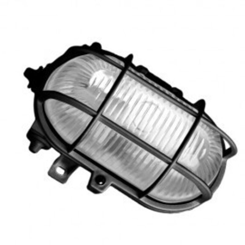 GSC - Applique murale extérieure ovale pvc E27 60W 230V Noir 0700153