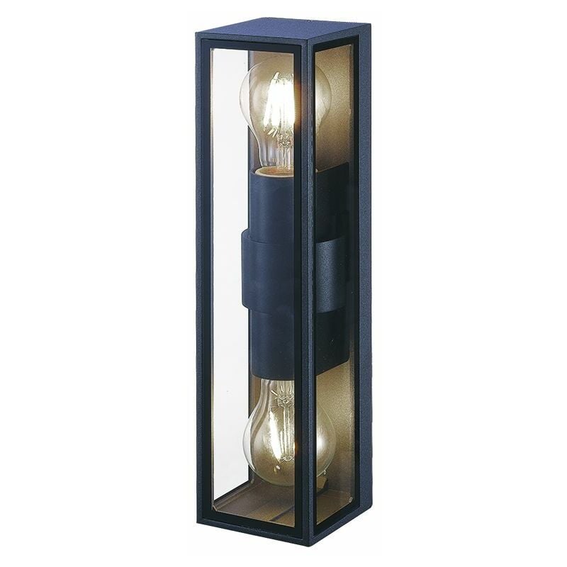 Applique Murale Extérieure Pour 2 Ampoules LED E27 IP54 Graphite ZAMBELIS