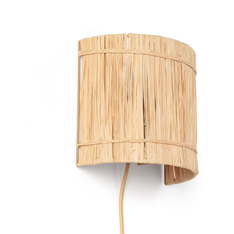 Ledkia - Applique Murale Fibres Naturelles Girul Naturel