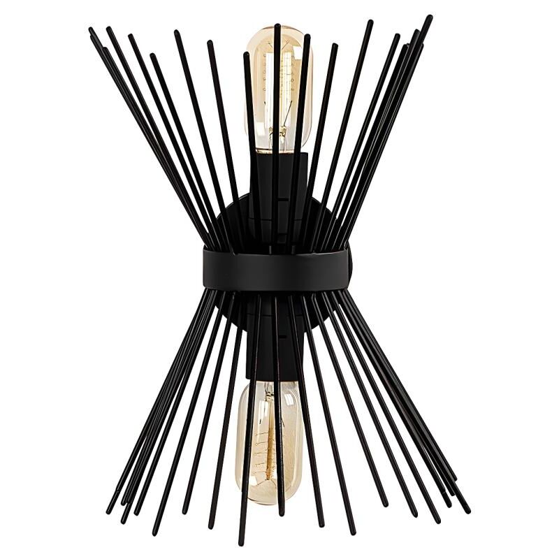 Applique murale filaire en métal - H. 33 cm - Noir - KIRPI