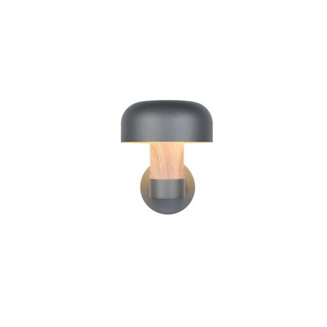 Applique murale Fraser Gris avec bois - 262560135