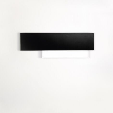 Applique murale ge-doha ap 15w led 1270lm 3000°k applique intérieure moderne en méthacrylate d'aluminium noir