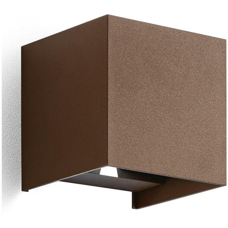 Applique murale gea led en aluminium henk q ges867c led ip65 3000°k faisceau orientable double émission applique cube extérieur