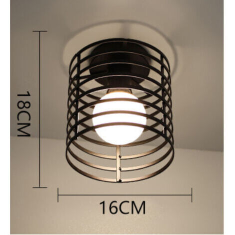 Applique murale géométrique en fer forgé pour salon, cuisine, loft, salle à manger, café (ampoule non incluse), abat-jour rond à sept couches, lumière blanche E27