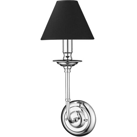 Applique murale Glamour noire/chrome E14 Light Prestige