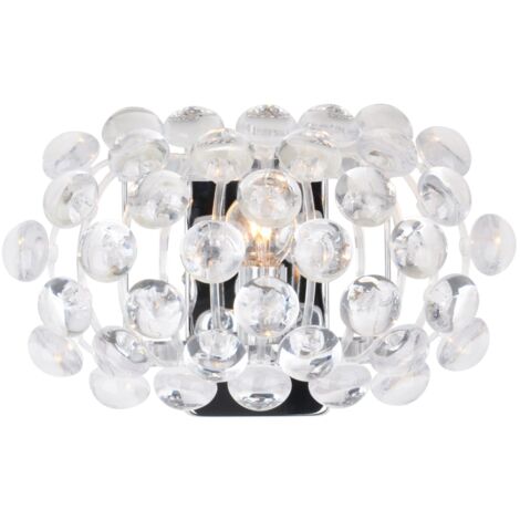 Applique murale glamour Therica chrome E14 40W Reality