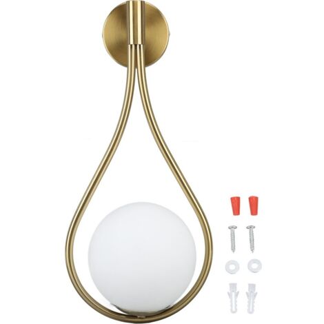 Applique murale goutte d'eau LED Globe applique murale dorée lampe de décoration intérieure pour salon chambre allée escaliers