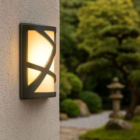 Applique murale gris anthracite OSAKA culot E27 IP44