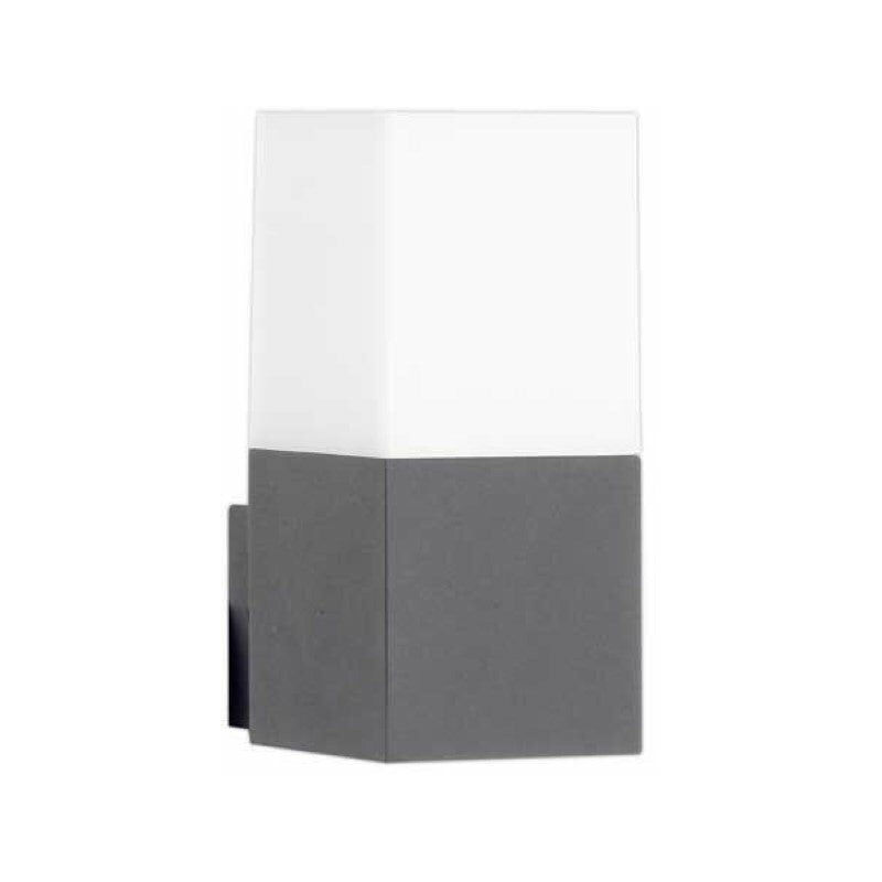 Applique Murale Grise LED IP44 Alu pour ampoule E27 - SILUMEN