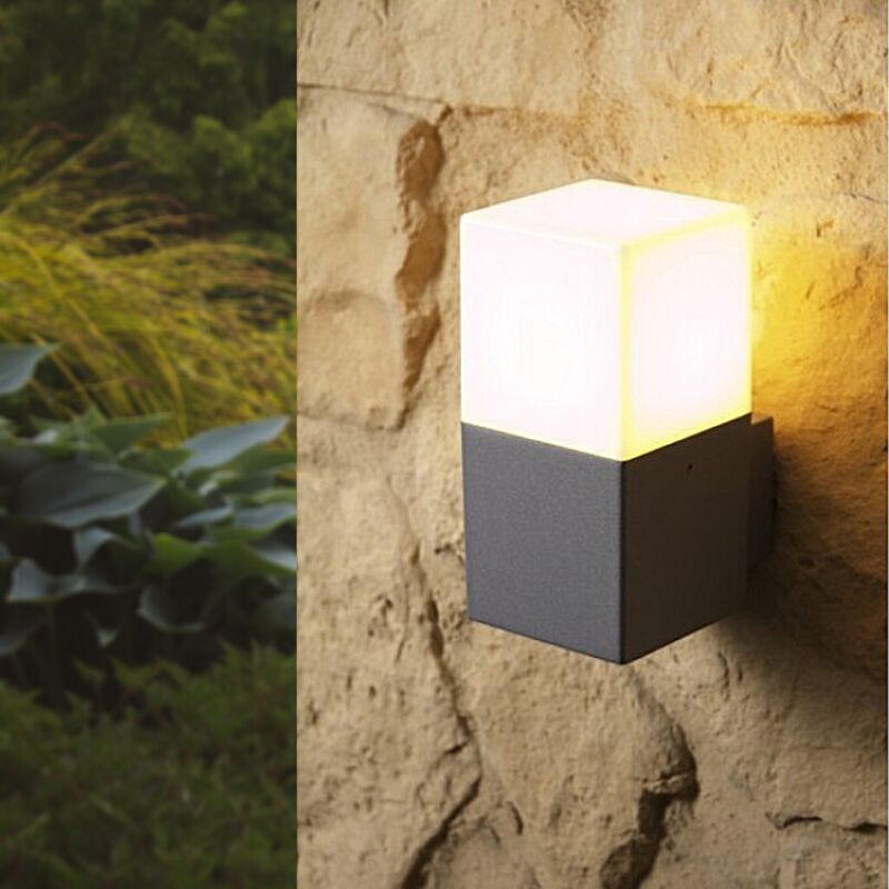 Applique Murale Grise led IP44 Alu pour ampoule E27 - silamp