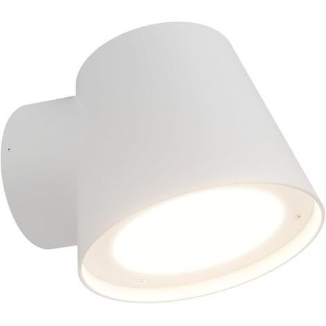 Applique Murale GU10 Extérieure/Intérieur, Blanc Moderne Applique Exterieur, étanche IP65 Éclairage Mural, Lampe Murale Aluminium+PC, Extérieur pour Jardin Balcon, Ampoule non incluse