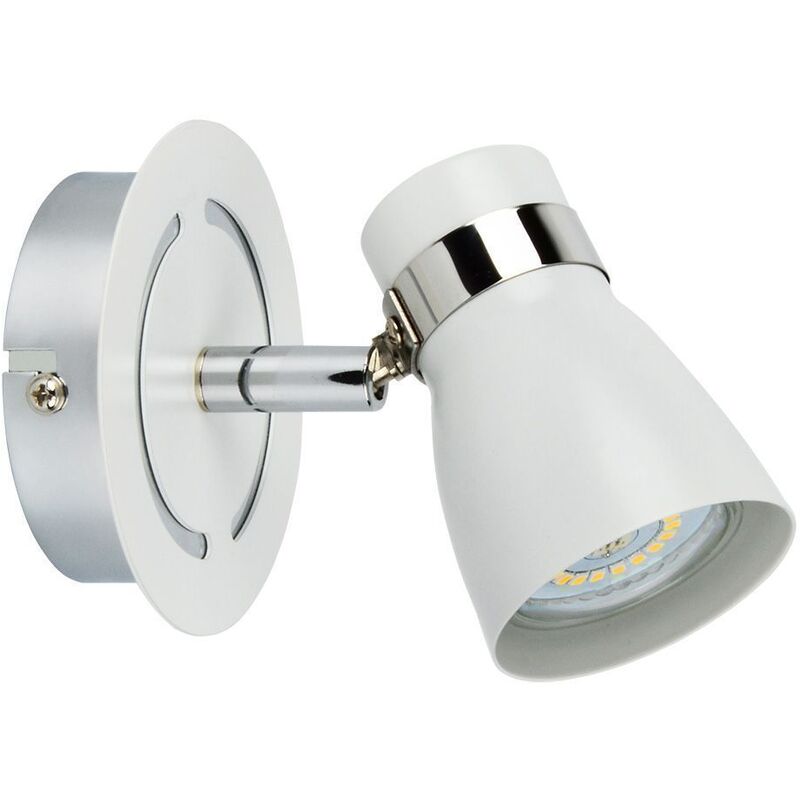 Image of Arum Lighting - Lampada da parete hampton per lampadina GU10 - Bianca e cromata