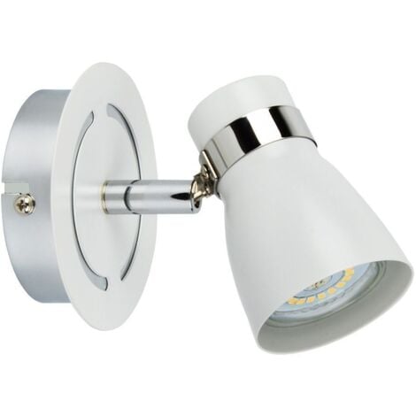 Applique Murale HAMPTON pour ampoule GU10 - Blanc et Chrome