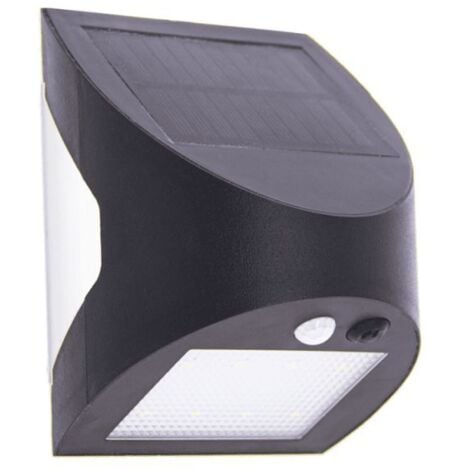 XANLITE Applique murale hybride Solaire / USB, 350 Lumens, IP54, 3 modes d'éclairage, 10h d'autonomie